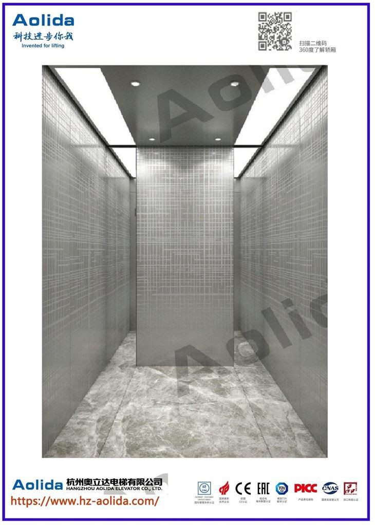 Продавам асансьор за пътнически асансьор без скорости 630 кг 8 човека MRL